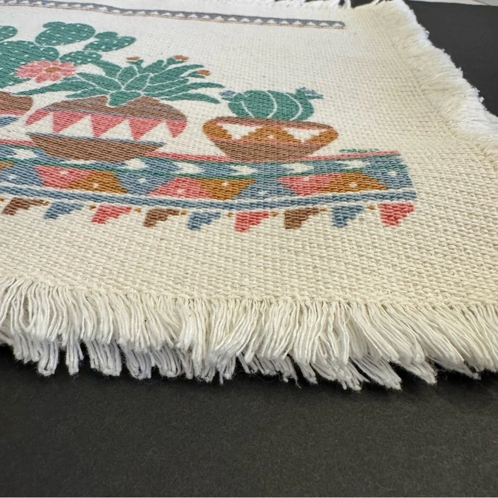 Cactus Southwest Style Set of 4  Table Placemats Plants Country Aztec Theme